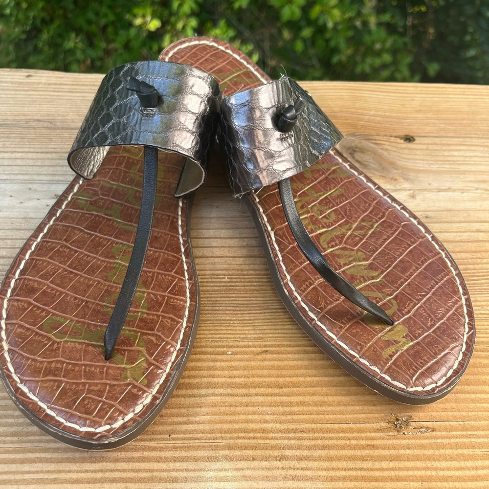 Sam Edelman leather flip flops